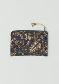 Remnant Fabric Kantha Pouch | Navy/Copper