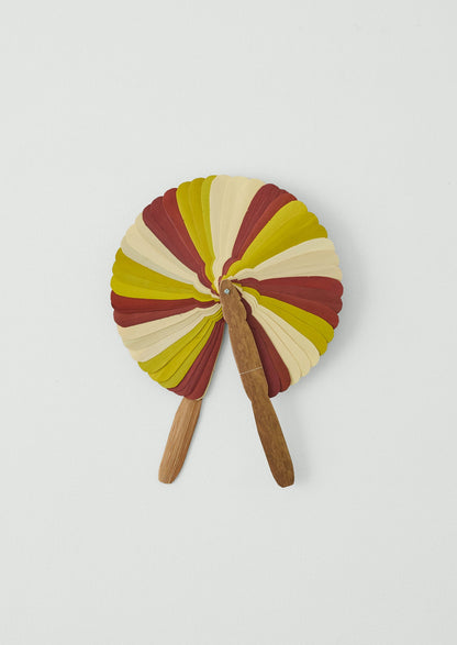 Khmer Fan | Carmine Red/Yellow