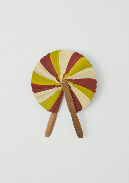 Khmer Fan | Carmine Red/Yellow