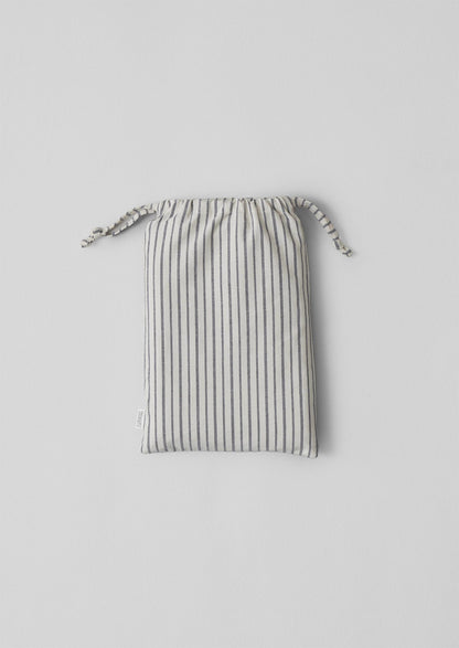 Pyjama Stripe Cotton Oxford Pillowcase | Navy/Ecru