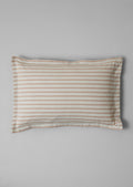 Ines Stripe Cotton Flannel Oxford Pillowcase Set | Apricot/Soft Blue