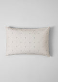 Rowan Print Cotton Poplin Housewife Pillowcase Set | Ecru/Soft Blue