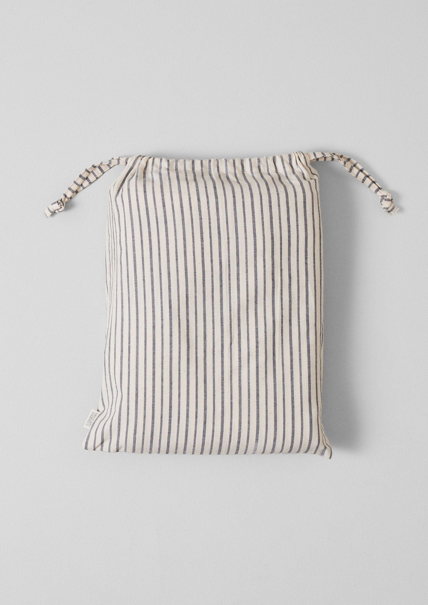 Pyjama Stripe Cotton Duvet Cover | Navy/Ecru