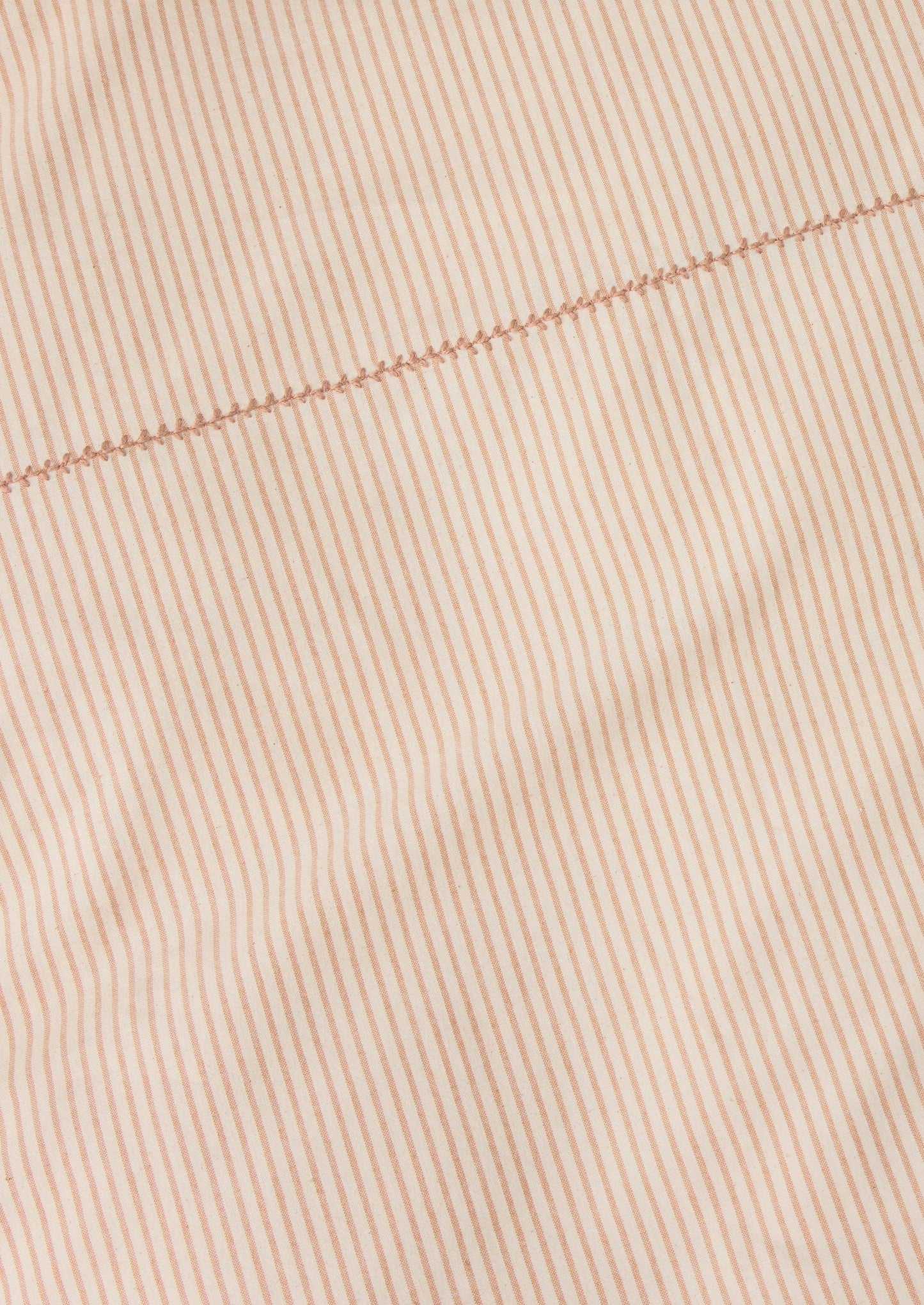 Soft Stripe Cotton Duvet Cover | Clay/Ecru