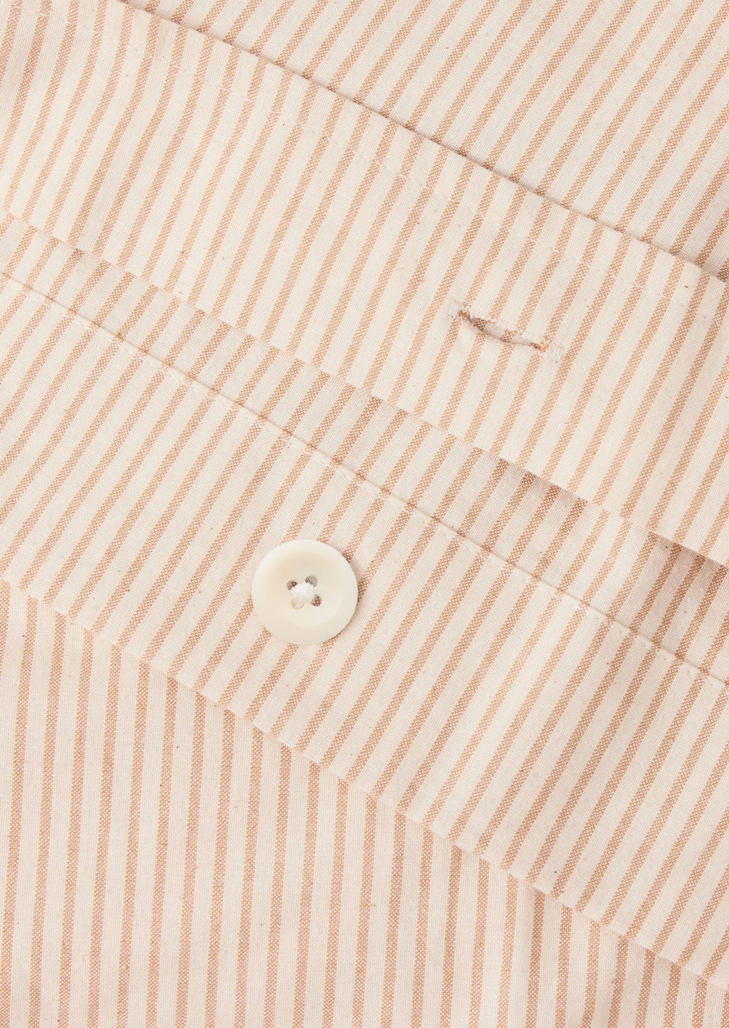 Soft Stripe Cotton Duvet Cover | Clay/Ecru