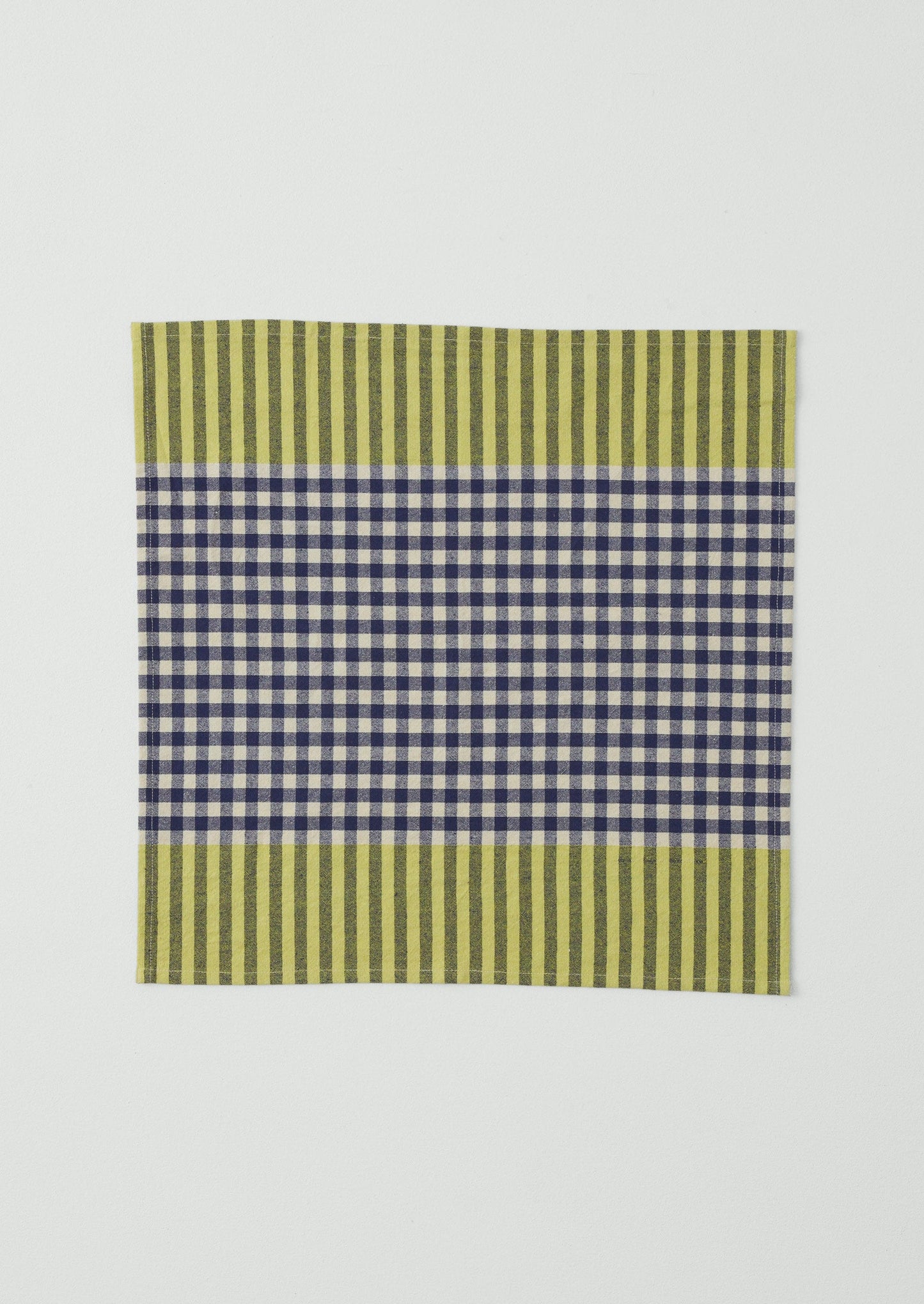 Hand Woven Siesta Check Napkin | Cobalt/Citrus