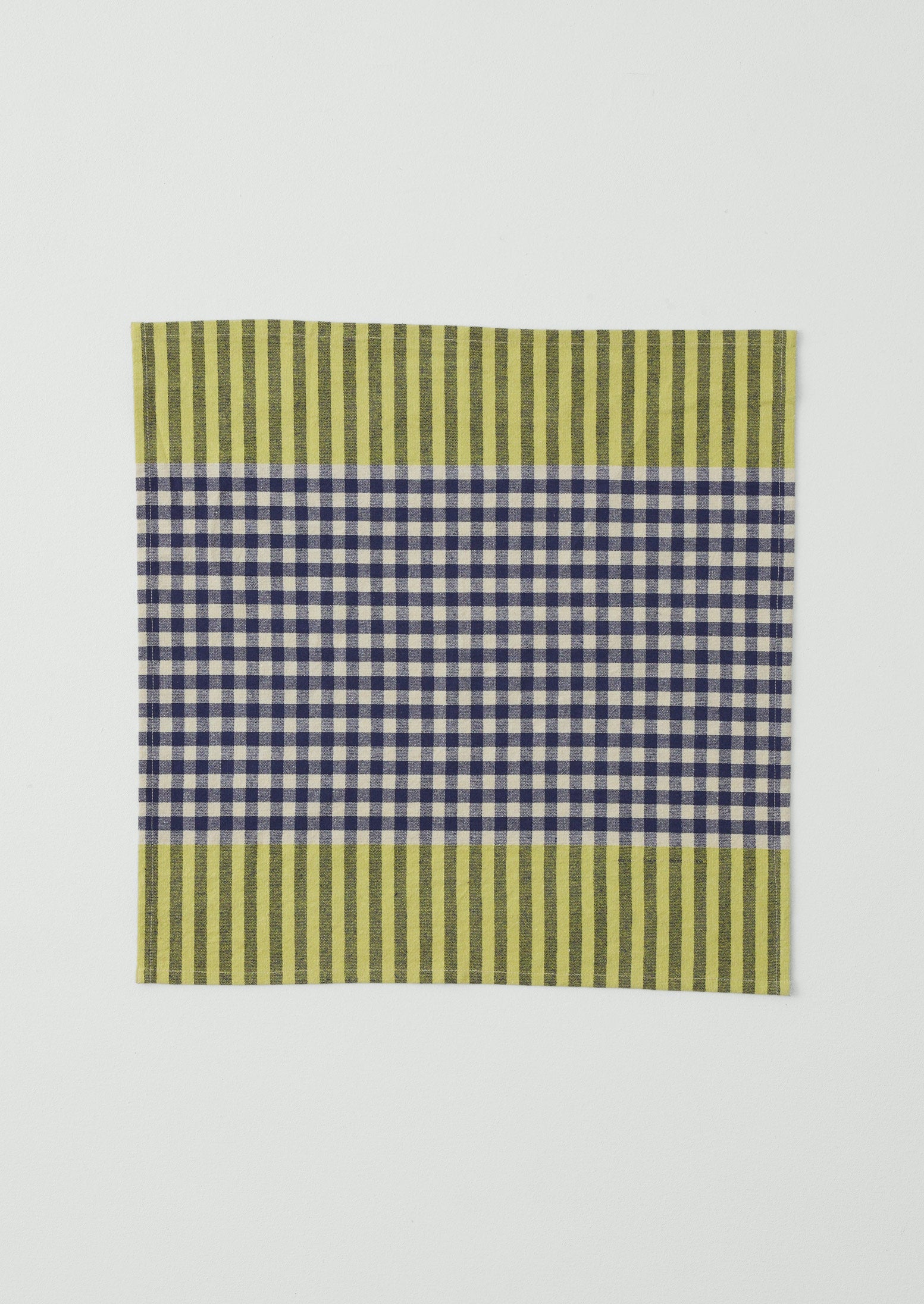 Hand Woven Siesta Check Napkin | Cobalt/Citrus