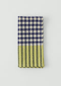 Hand Woven Siesta Check Napkin | Cobalt/Citrus