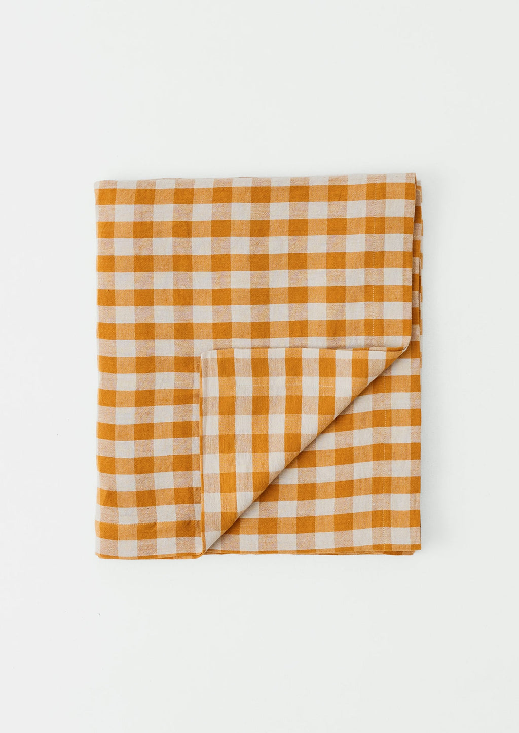Orchard Check Linen Cotton Tablecloth | Mist/Cider