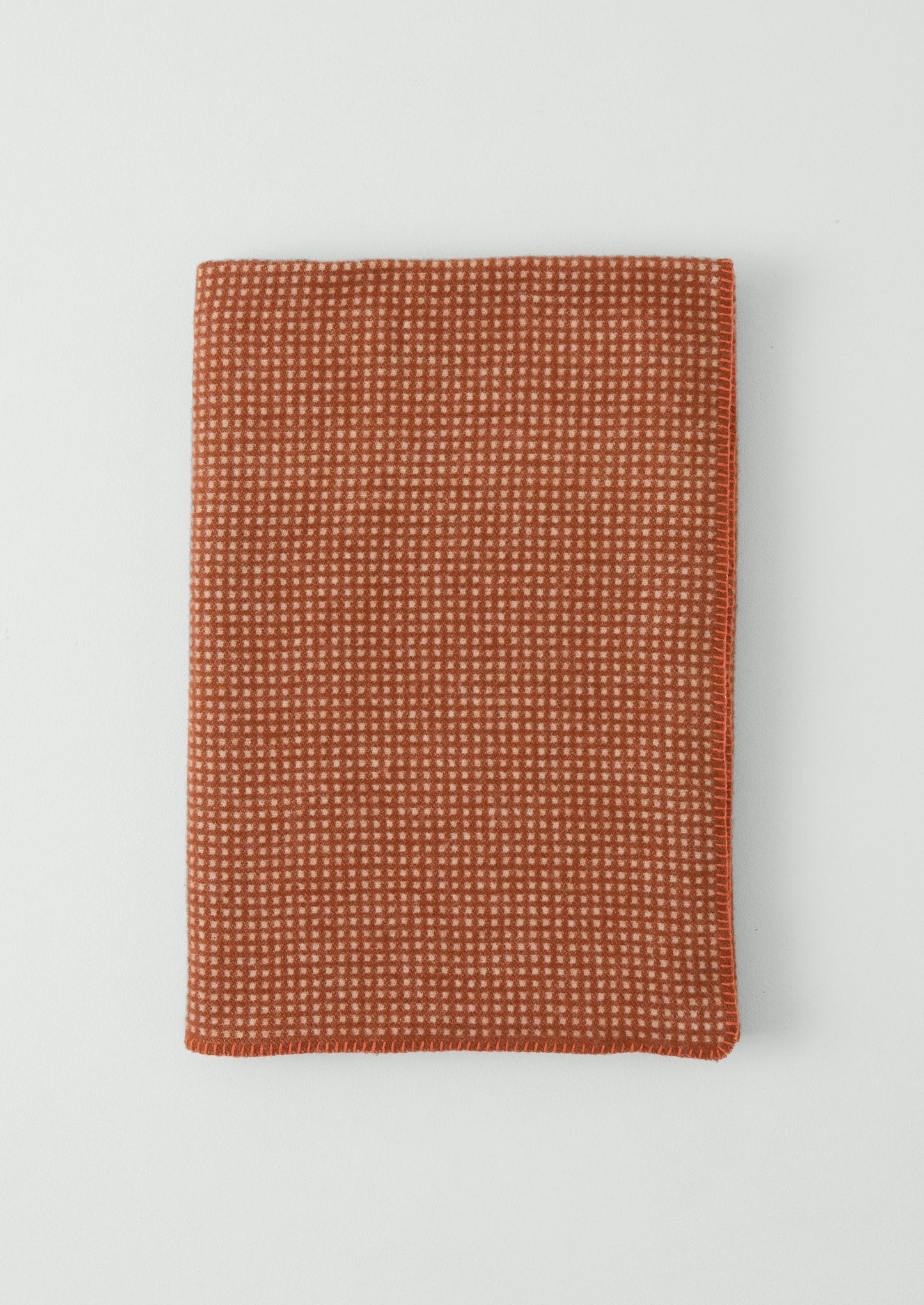 Jacquard Dot Wool Blanket | Rust