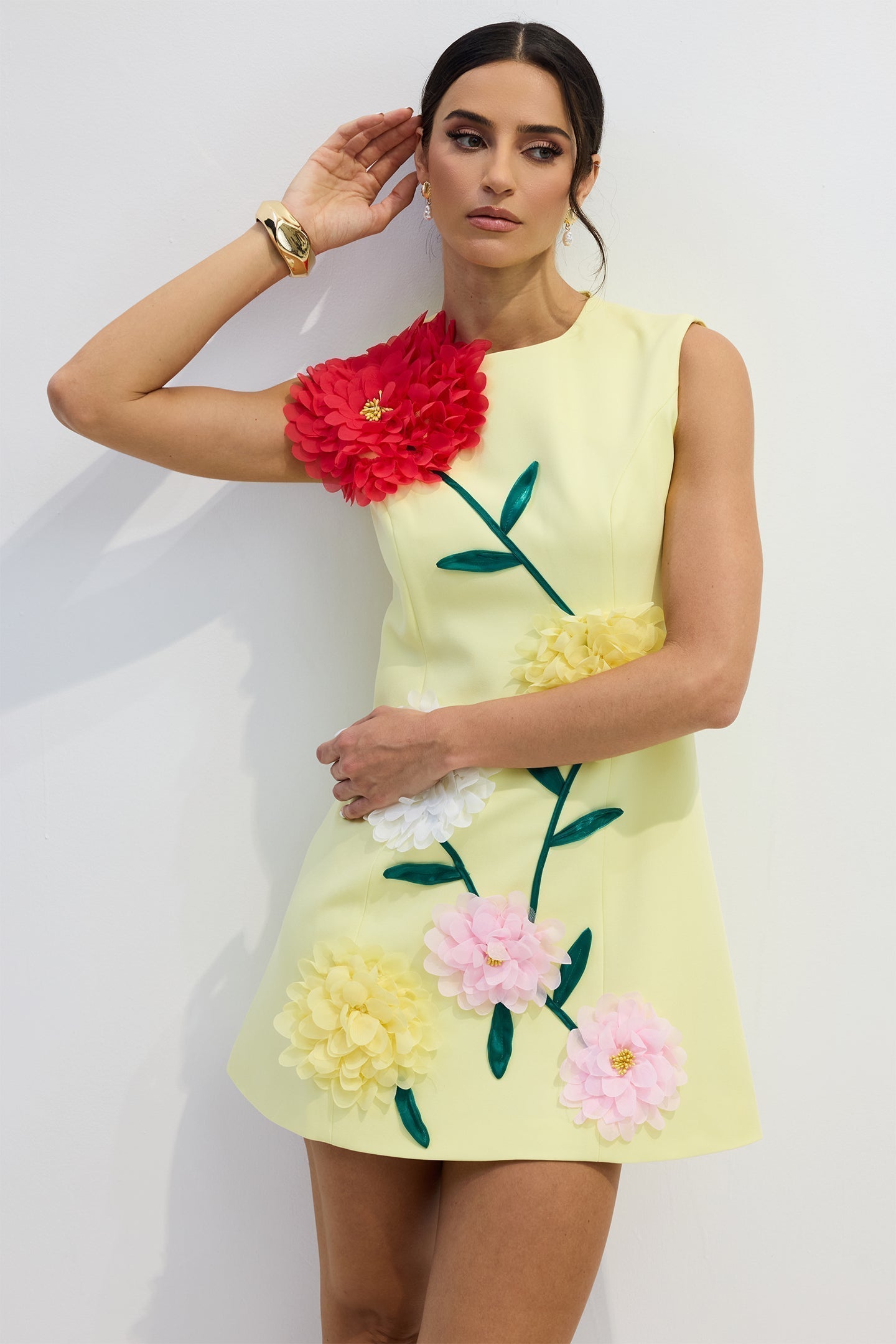 Livette - Flower 3D Effect Mini Dress