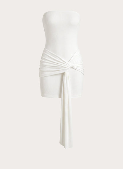 Jiliana Strapless Mini Dress - White
