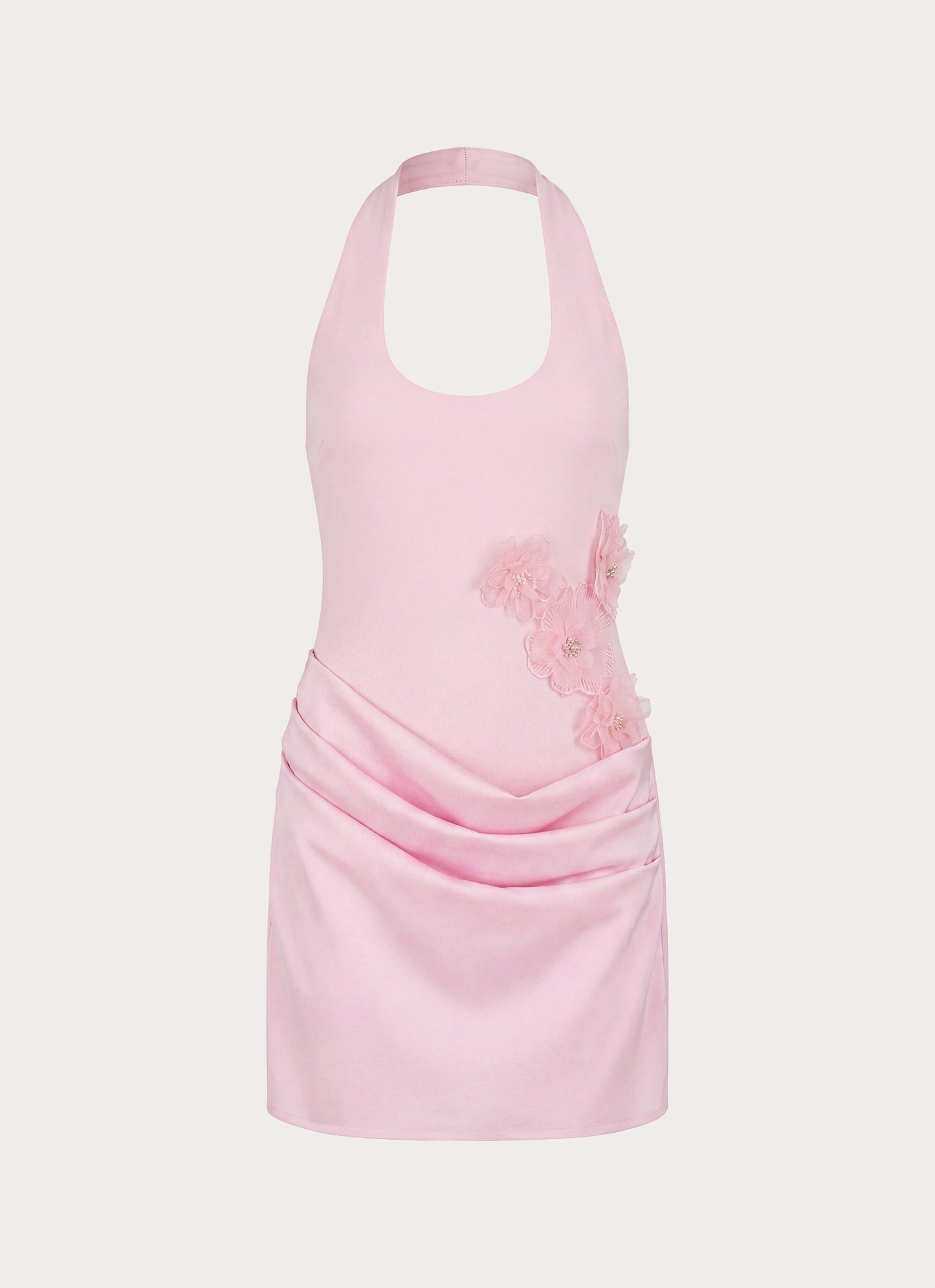 Kimana Halter Mini Dress - Pink