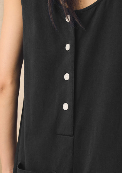 Lydia Jersey Jumpsuit | Washed Black