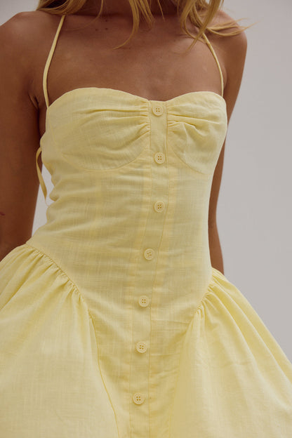 Limoni Mini Dress - Lemon