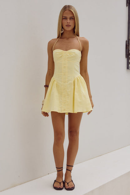 Limoni Mini Dress - Lemon