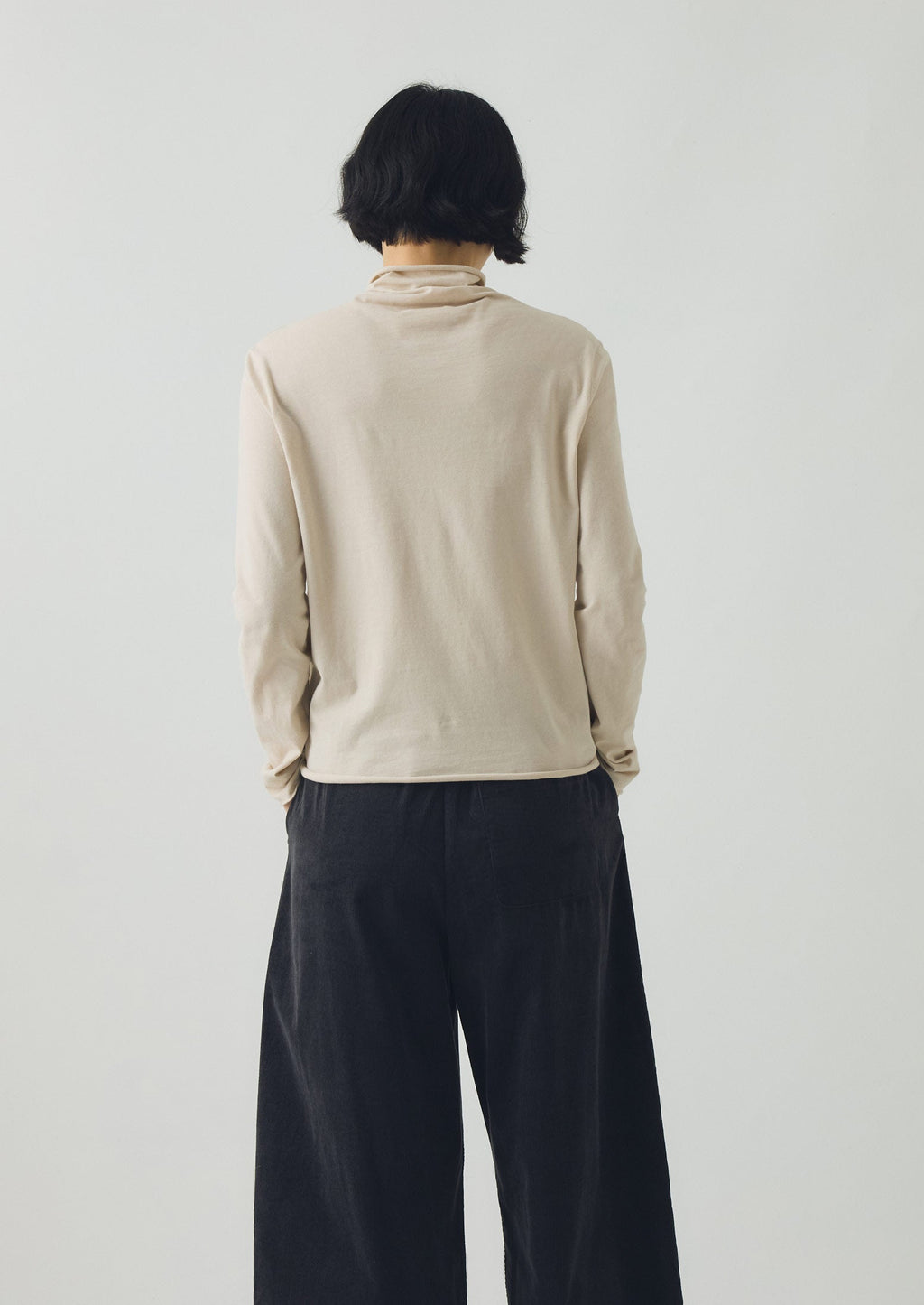 High Neck Soft Cotton Tee | Pebble Moon