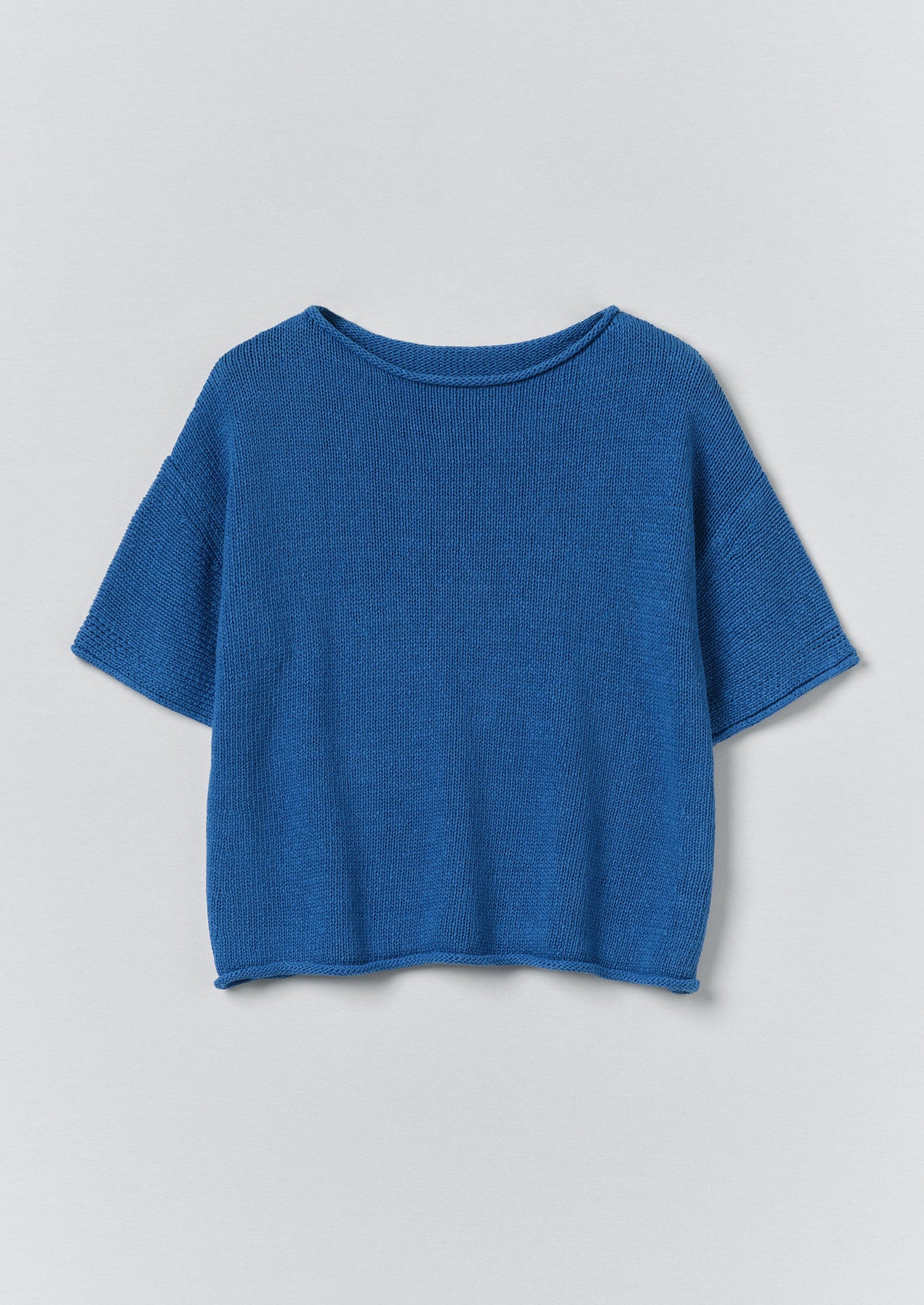 Knitted Cotton Linen Tee | Bluebird