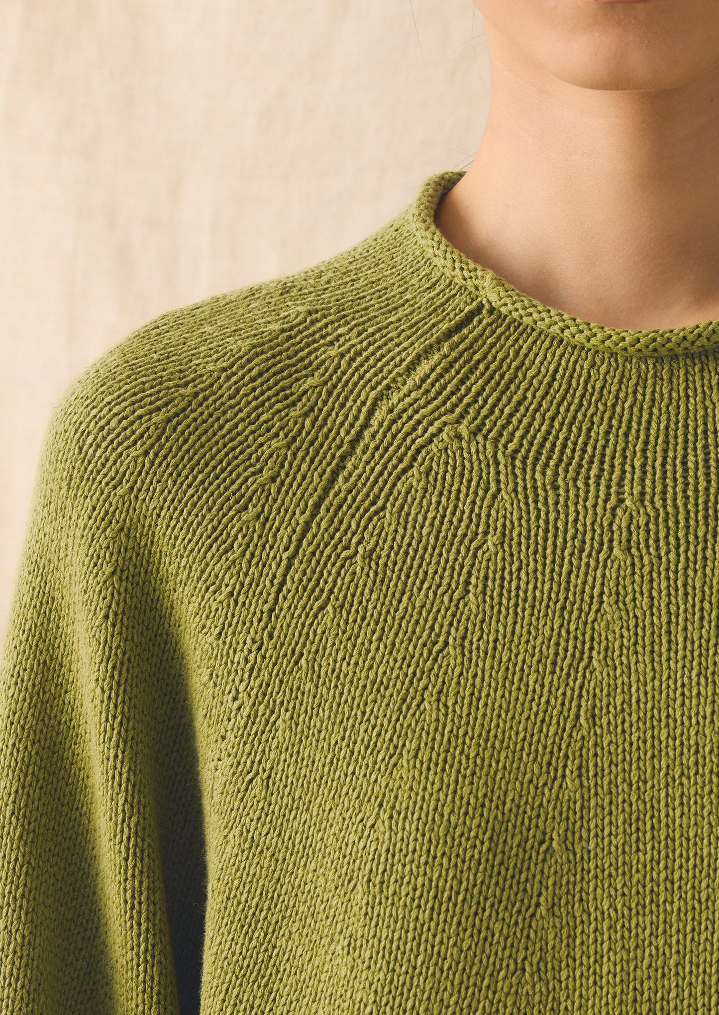 Organic Cotton Linen Easy Sweater | Olivine