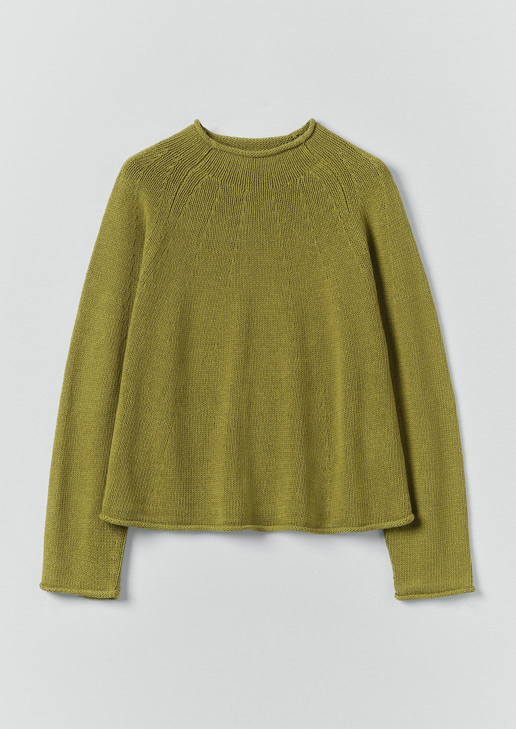 Organic Cotton Linen Easy Sweater | Olivine