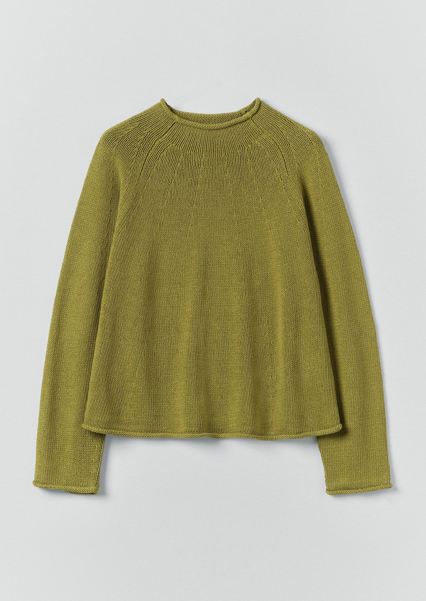 Organic Cotton Linen Easy Sweater | Olivine
