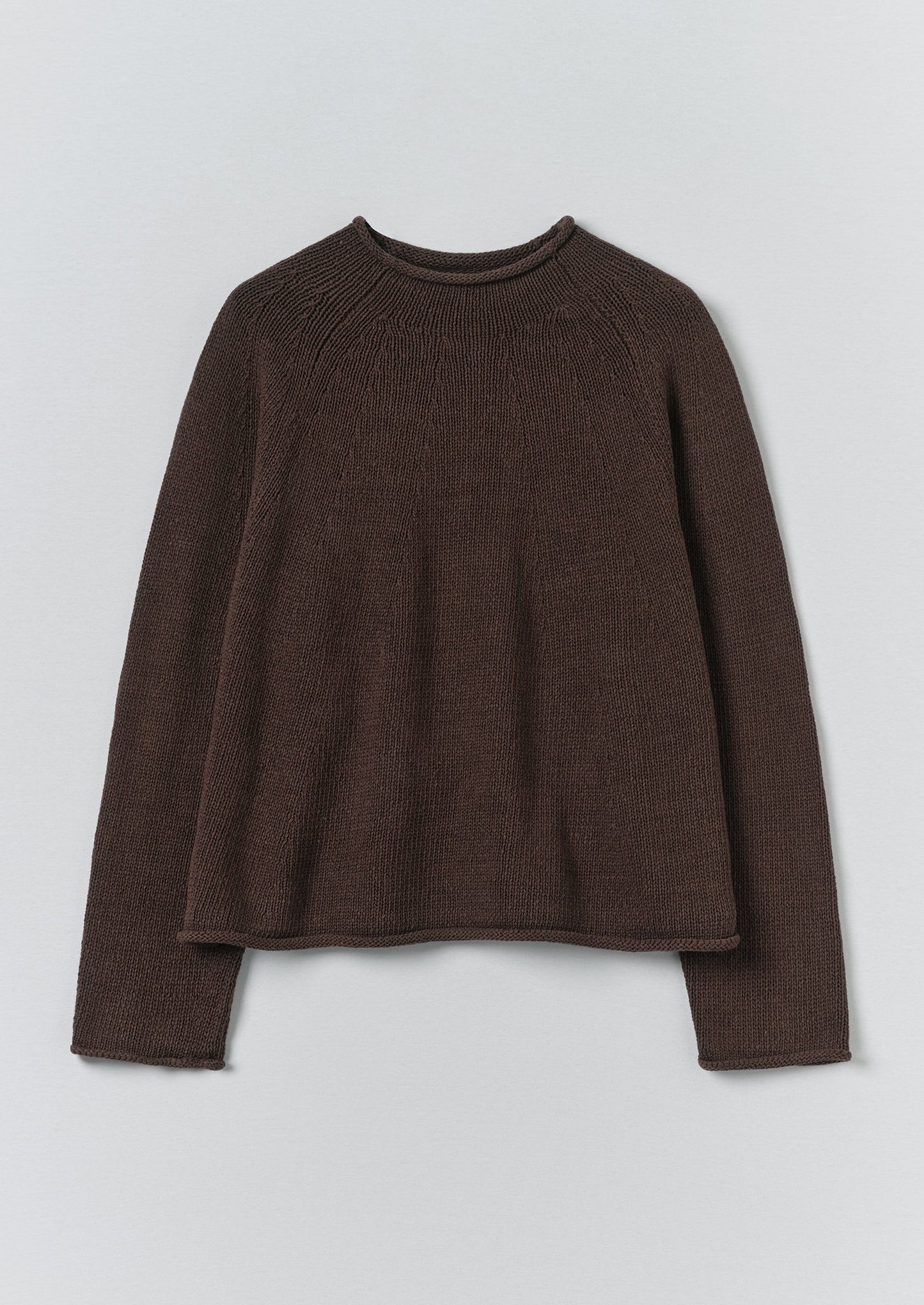 Organic Cotton Linen Easy Sweater | Bitter Chocolate