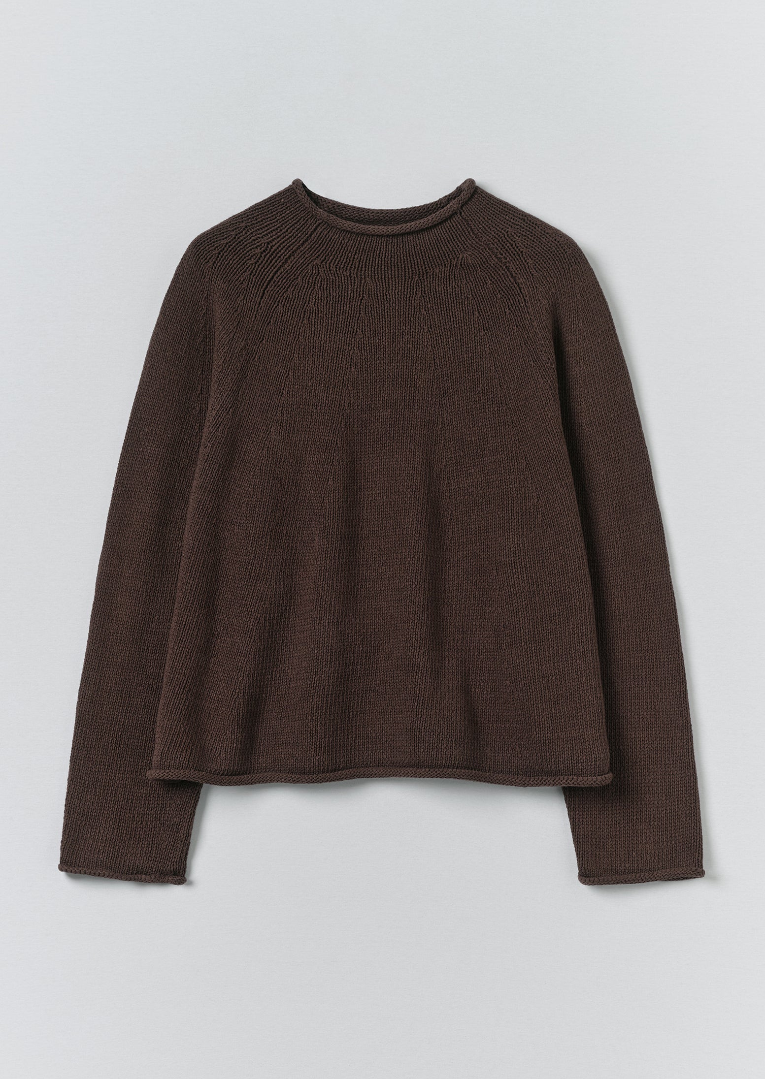 Organic Cotton Linen Easy Sweater | Bitter Chocolate