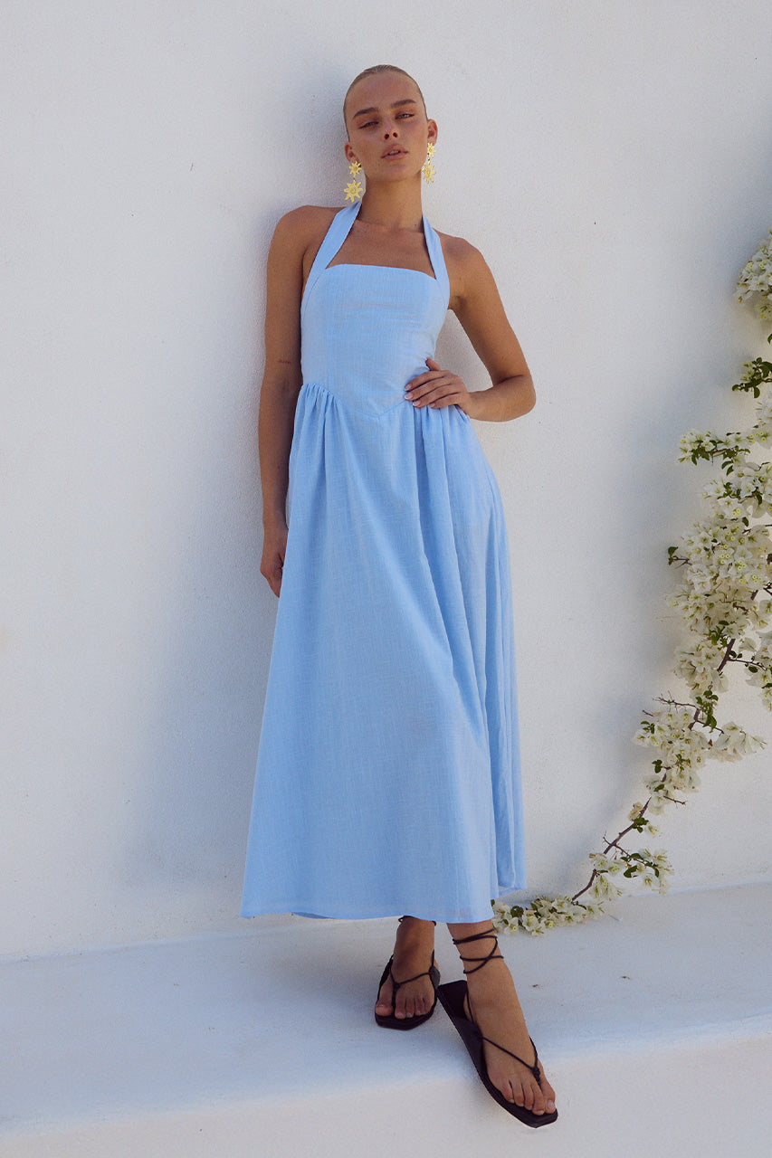 Locklea Midi Dress - Ice blue