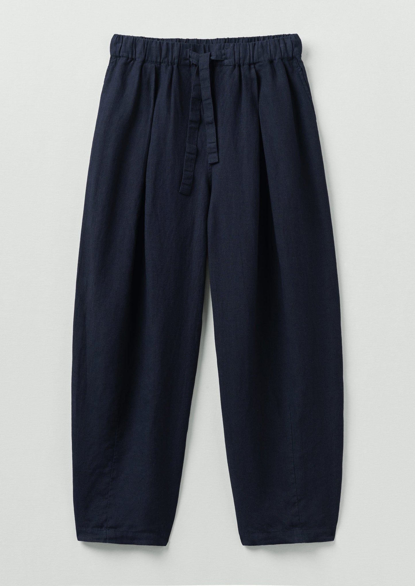 Minako Garment Dyed Linen Trousers | Midnight