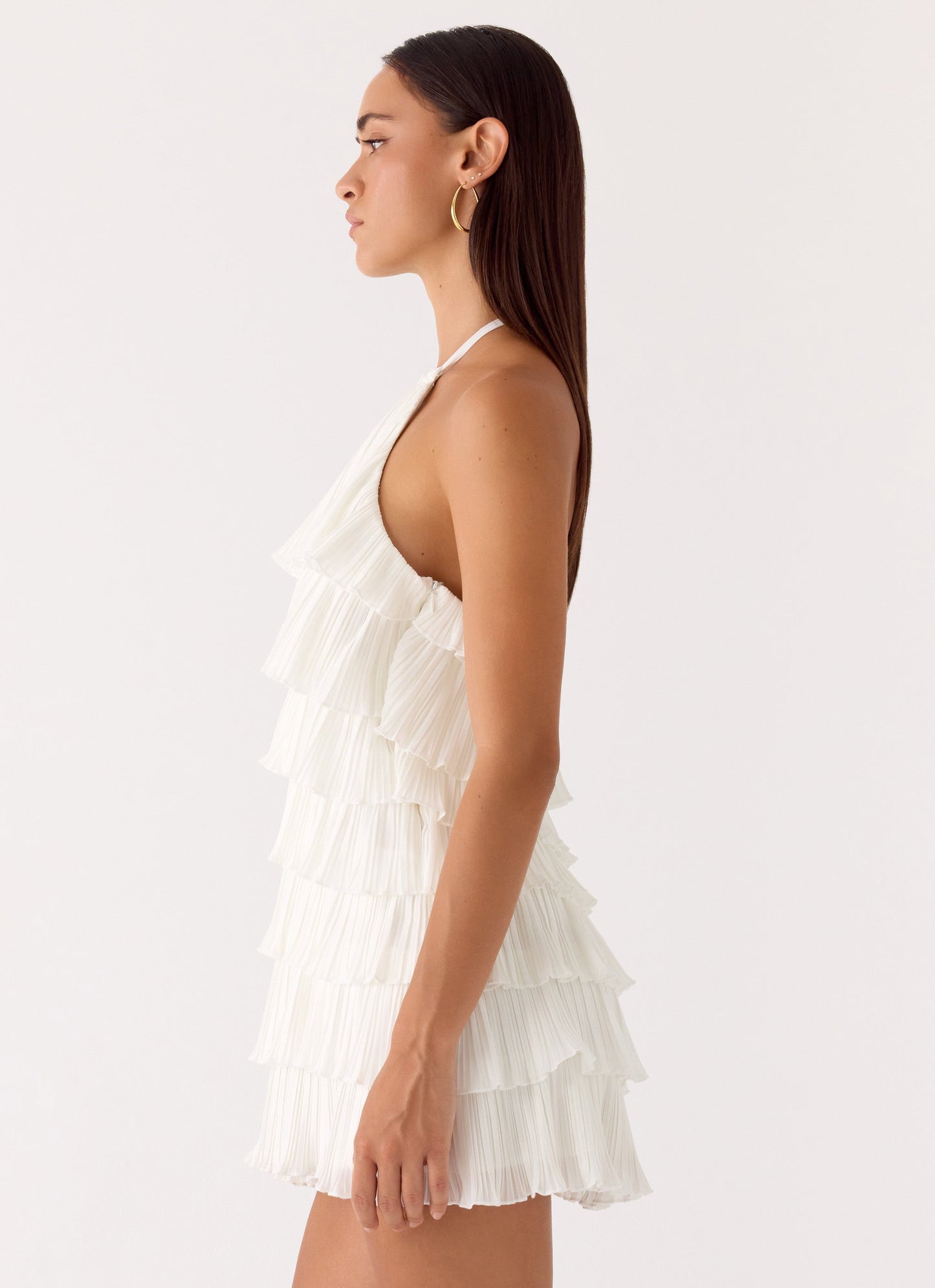 Lunar Bloom Mini Dress - Ivory