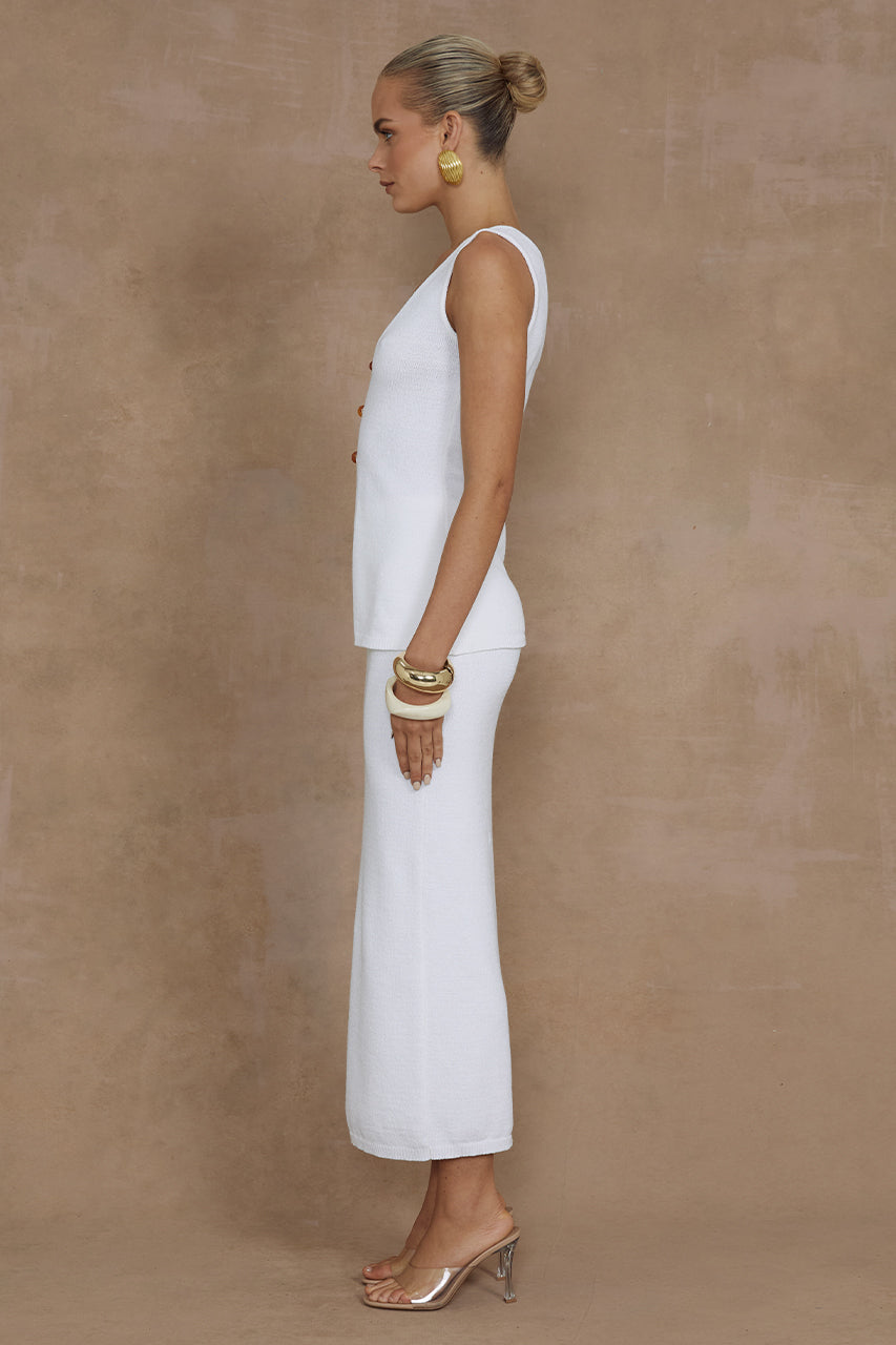 Nadina Midi Skirt - White
