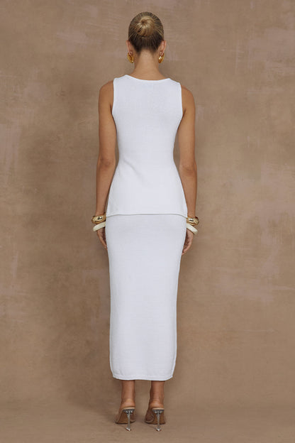 Nadina Midi Skirt - White