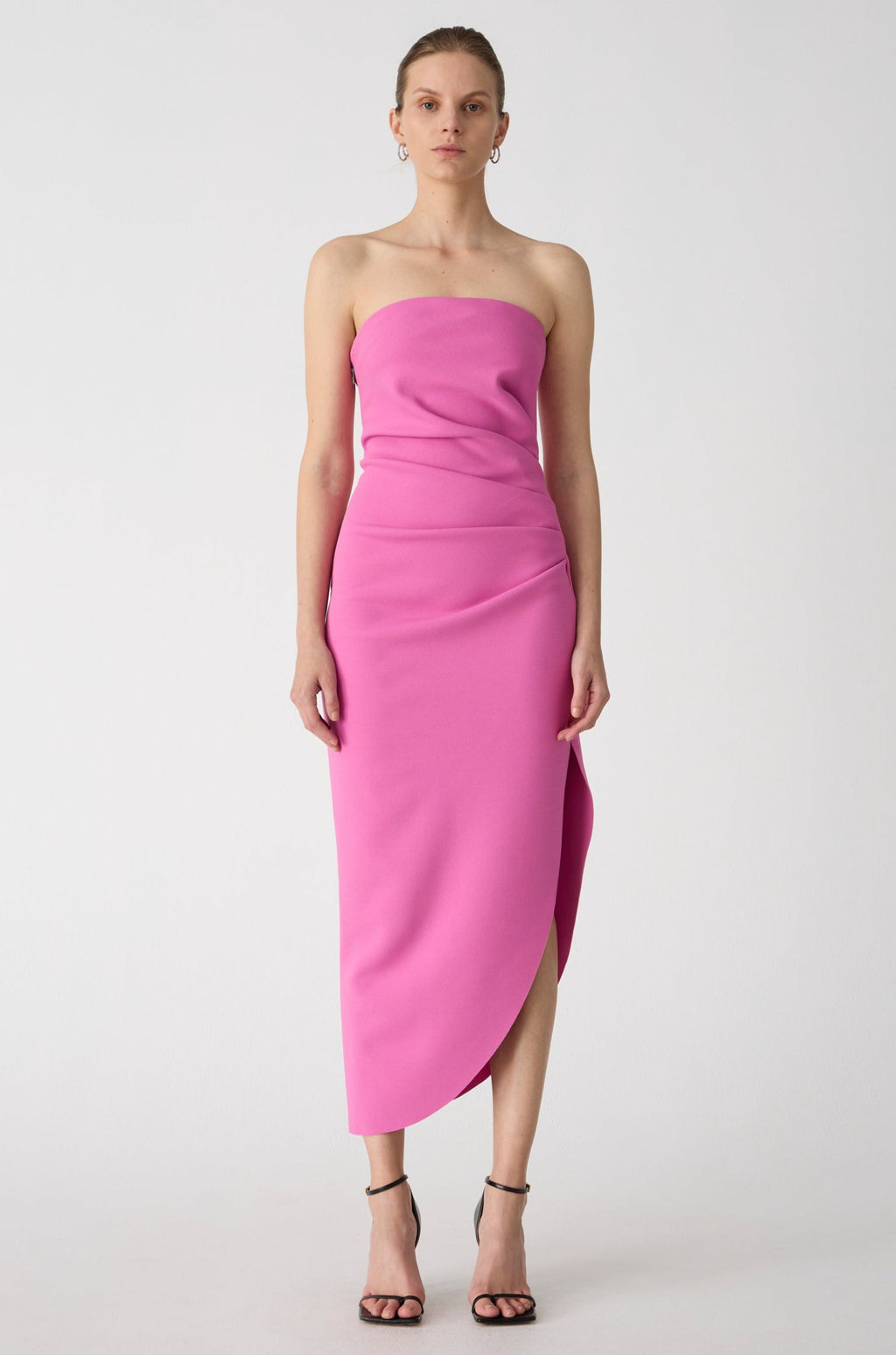 Misha Audrina Crepe Midi Dress - Purple Rose