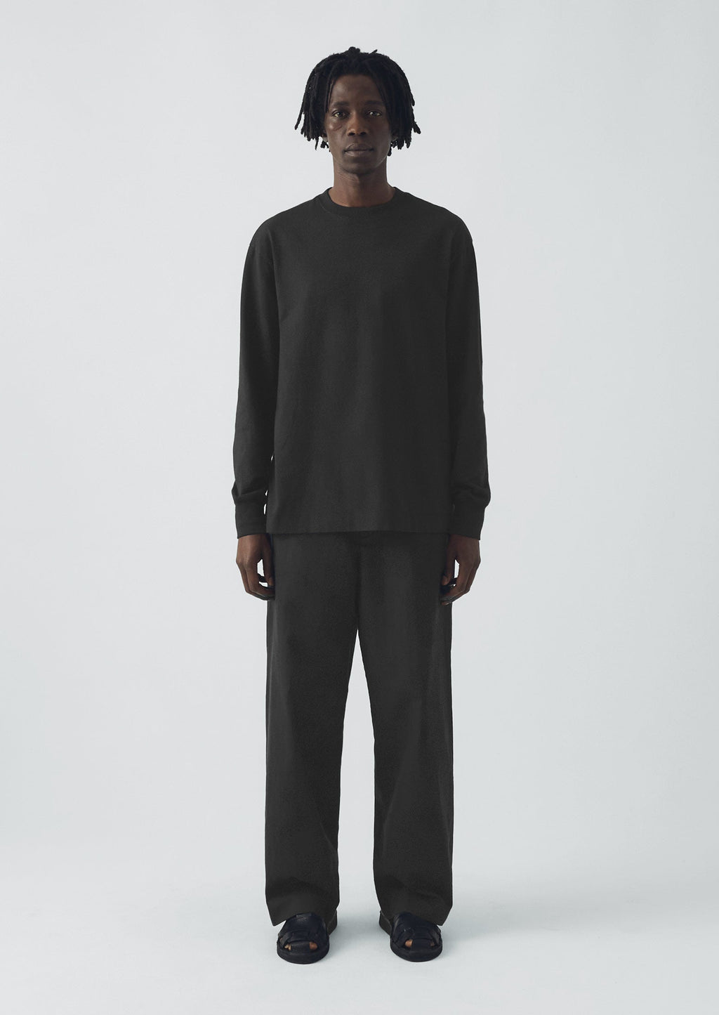 Long Sleeve Crew Neck Tee | Dark Charcoal