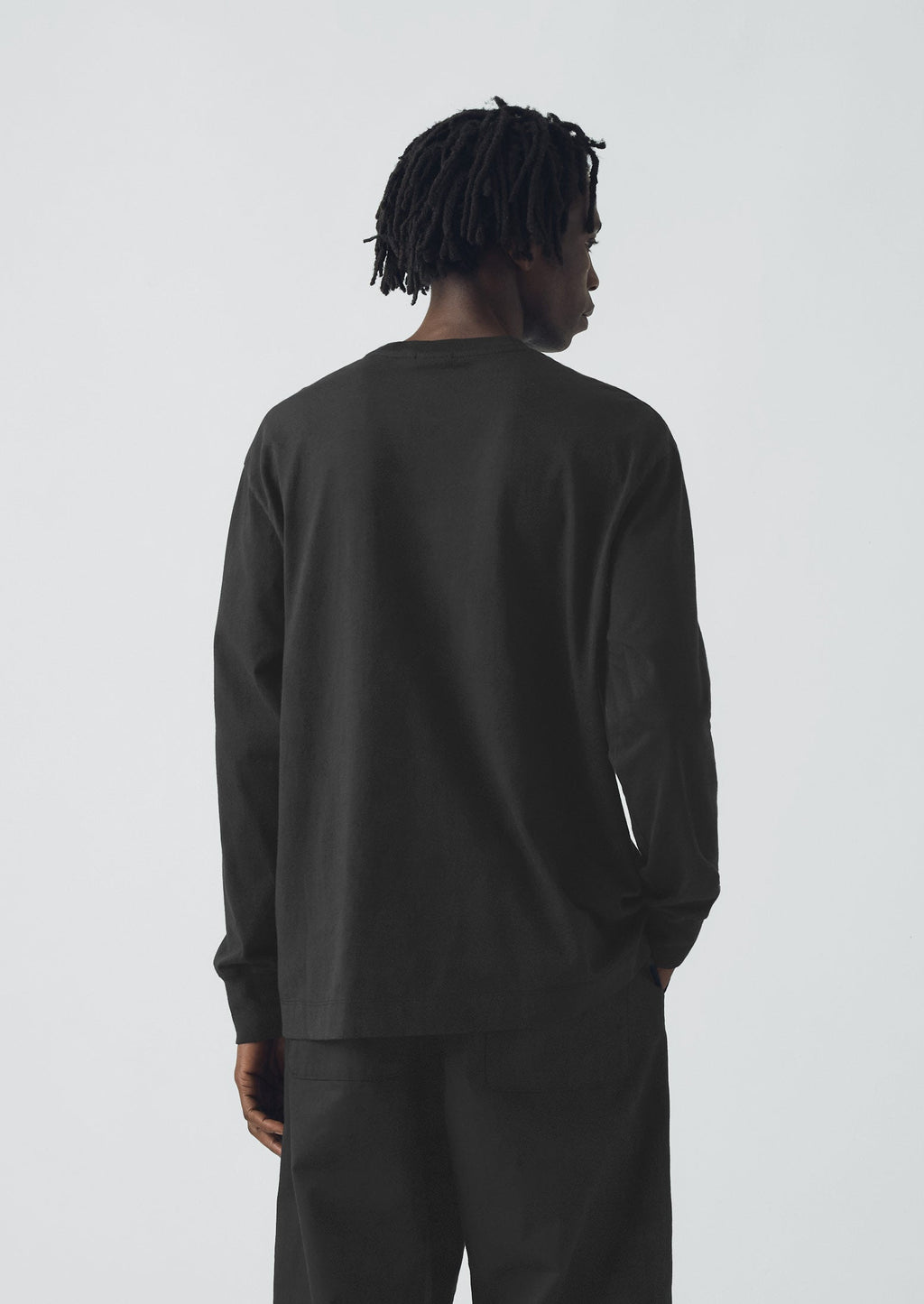 Long Sleeve Crew Neck Tee | Dark Charcoal