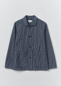 Hickory Stripe Denim Chore Jacket | Ecru/Indigo