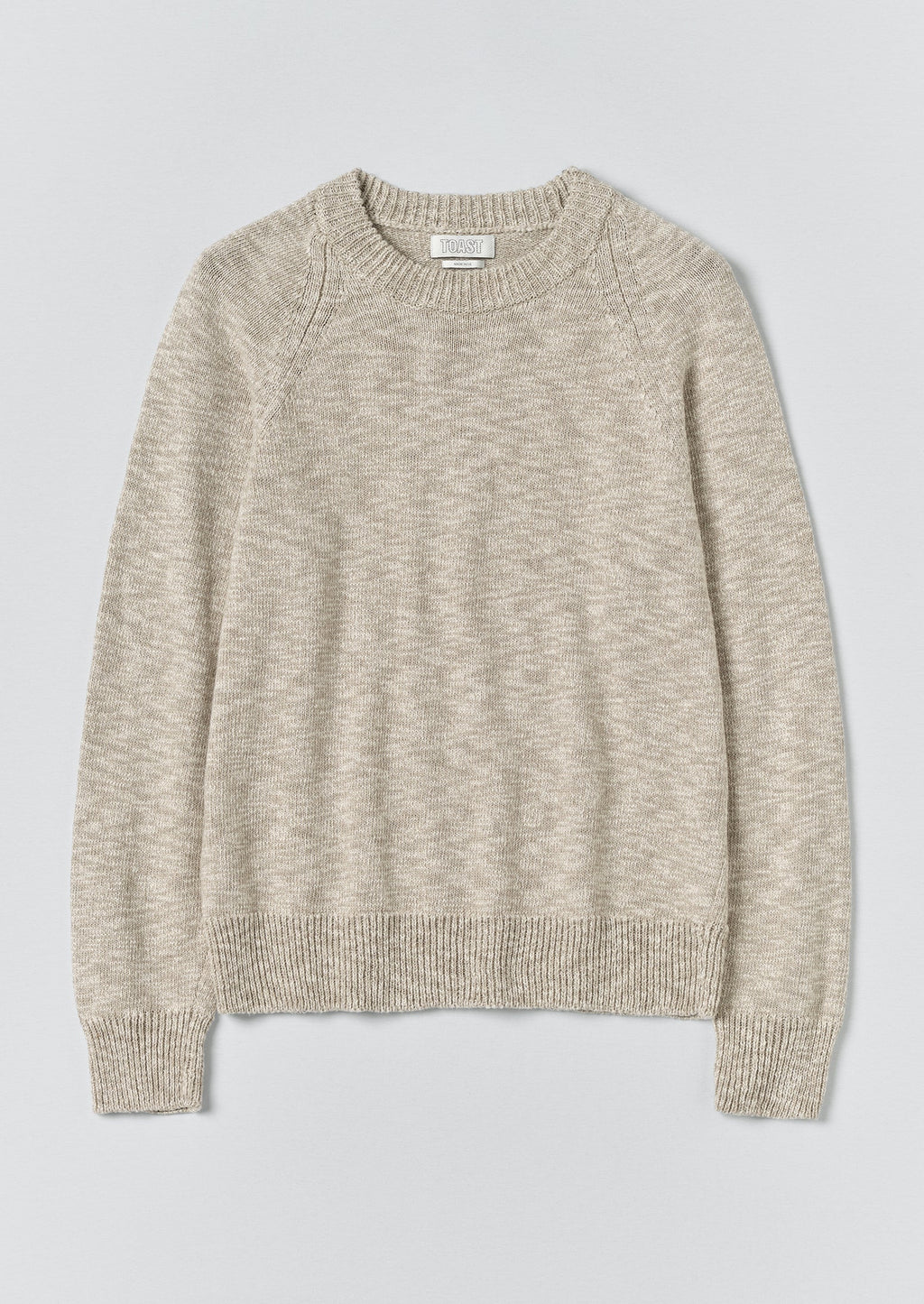 Linen Cotton Crew Neck Sweater | Natural