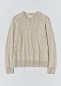 Linen Cotton Crew Neck Sweater | Natural