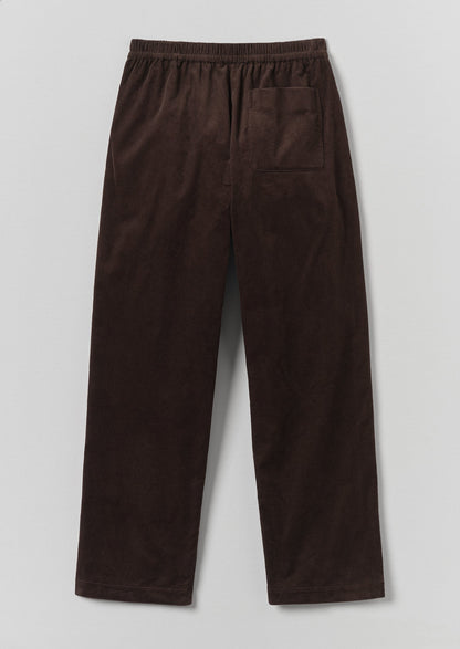 Organic Cord Lounge Trousers | Bitter Chocolate