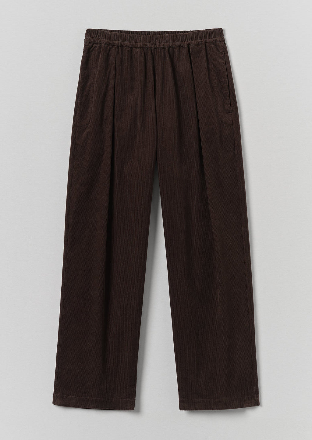 Organic Cord Lounge Trousers | Bitter Chocolate