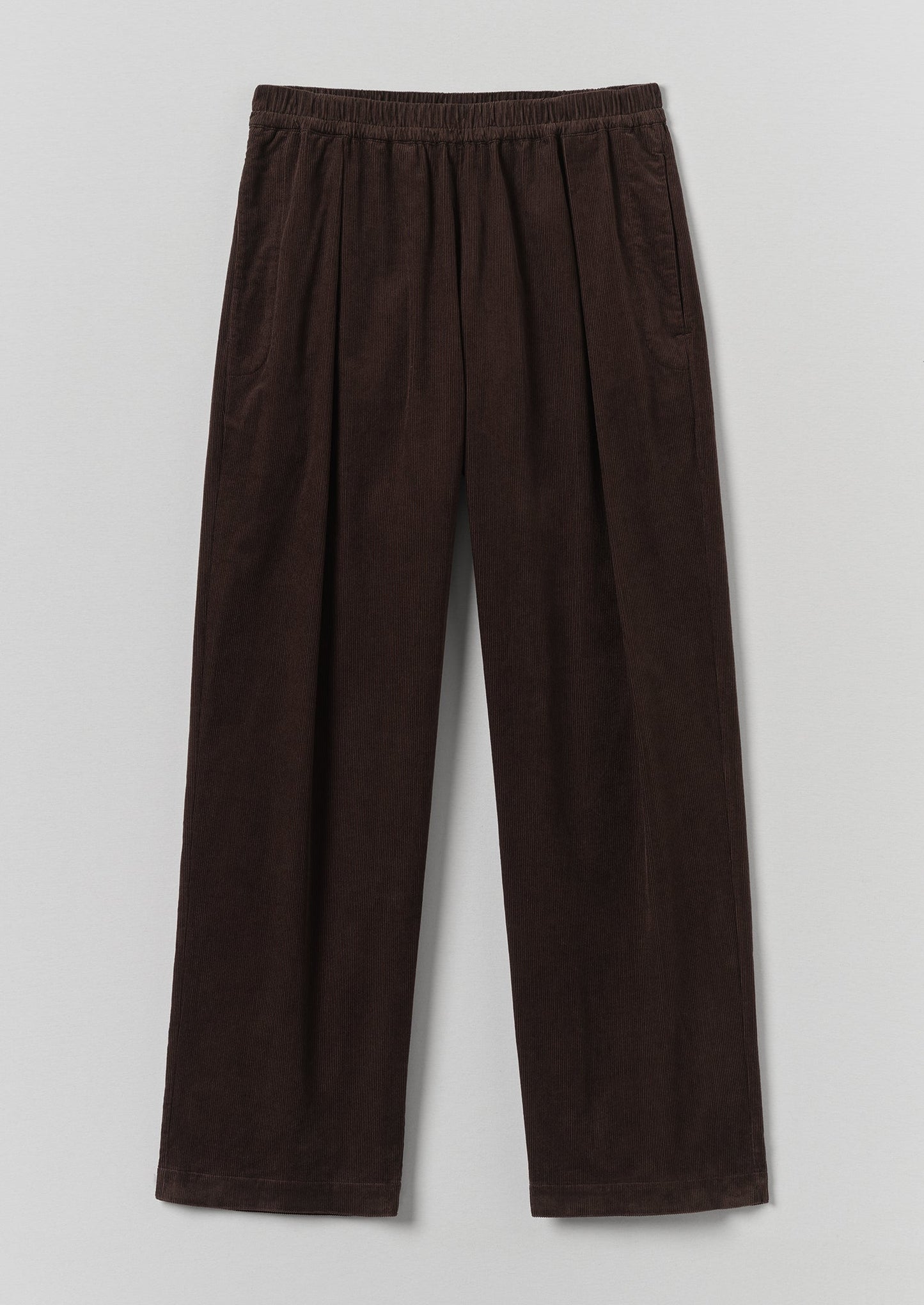 Organic Cord Lounge Trousers | Bitter Chocolate