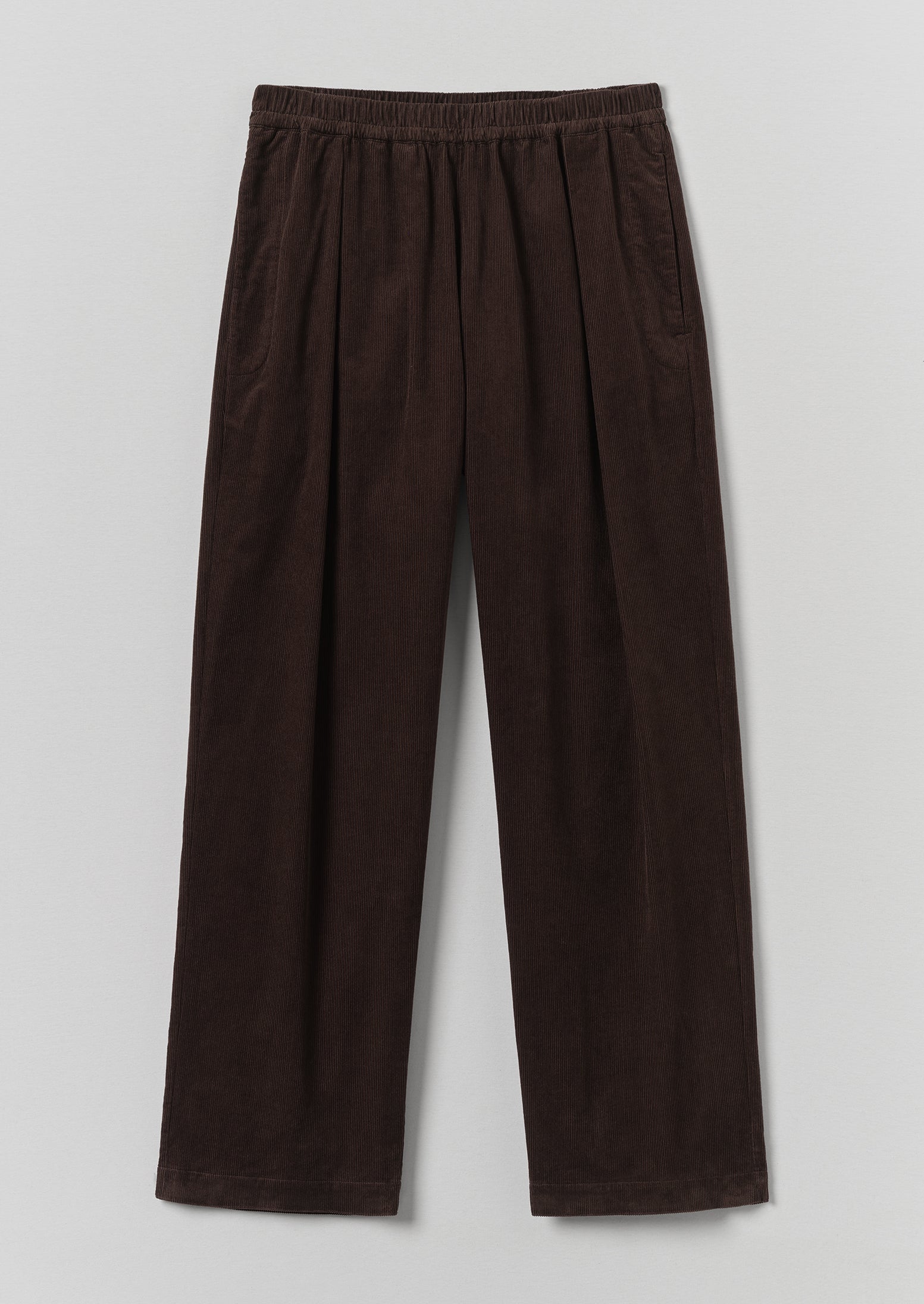 Organic Cord Lounge Trousers | Bitter Chocolate