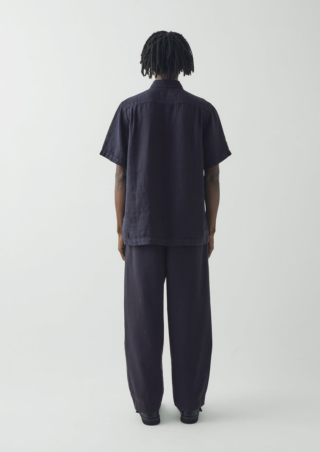 Linen Short Sleeve Shirt | Slate