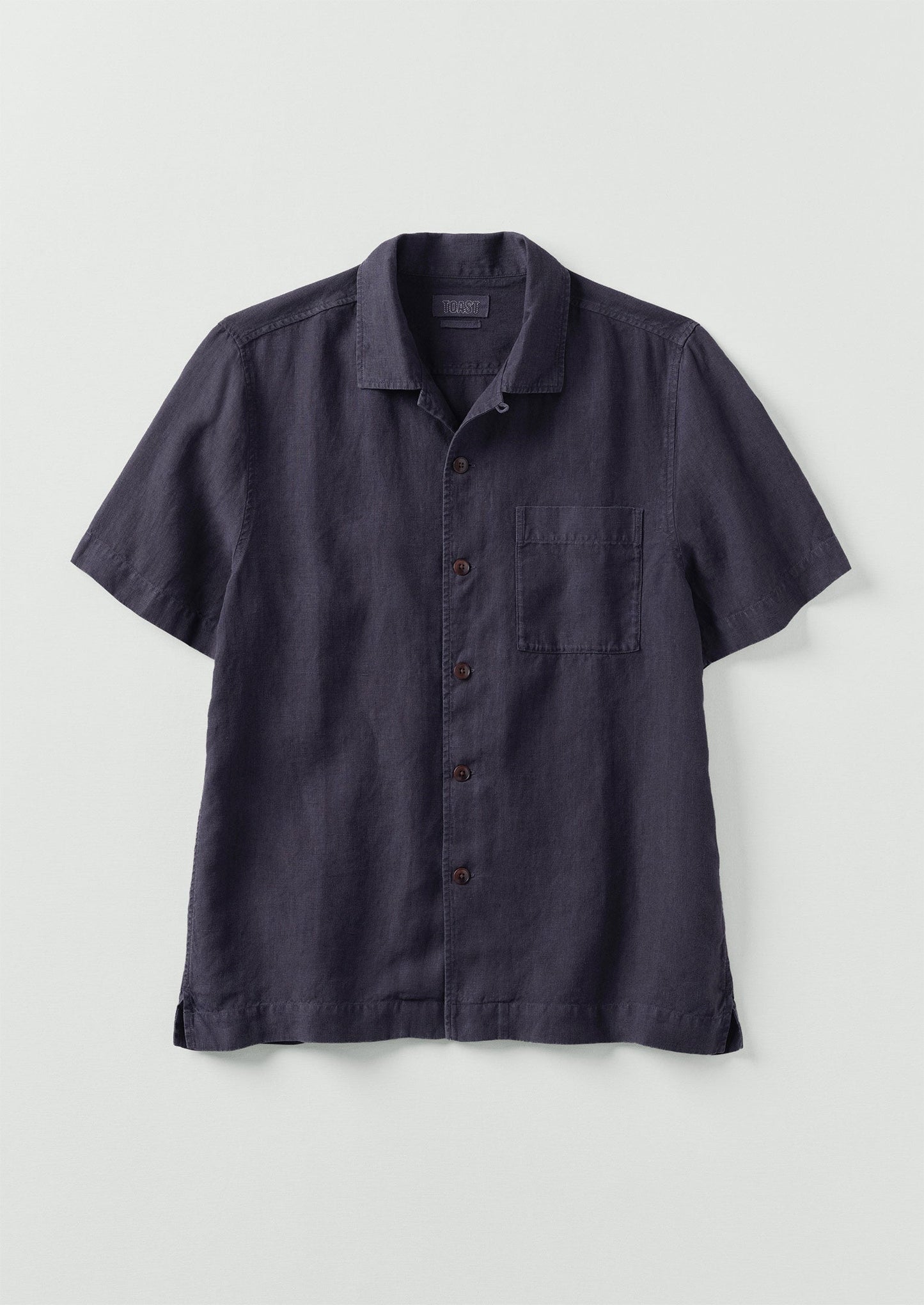 Linen Short Sleeve Shirt | Slate