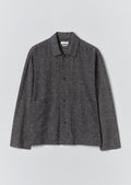 Relaxed Linen Cotton Shirt | Navy/Ecru