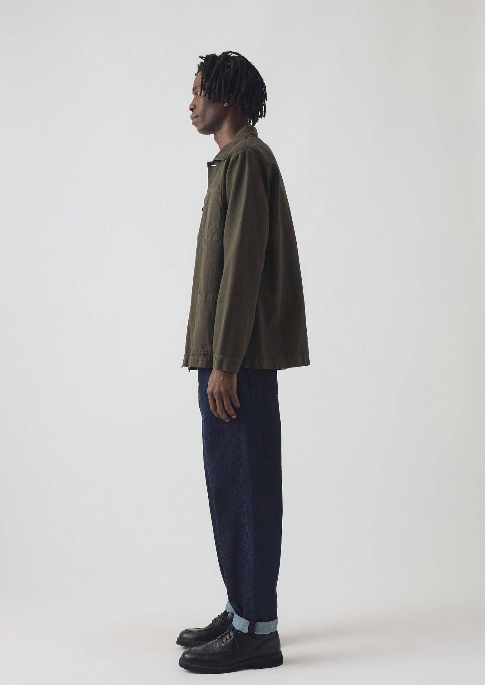 Norv Denim Tapered Trousers | Dark Indigo