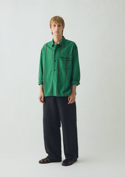 Jude Wide Leg Cotton Twill Trousers | Soft Black