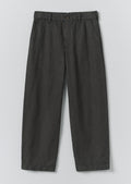 Jude Wide Leg Cotton Twill Trousers | Soft Black