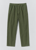 Overdyed Stripe Elasticated Cotton Linen Trousers | Basil