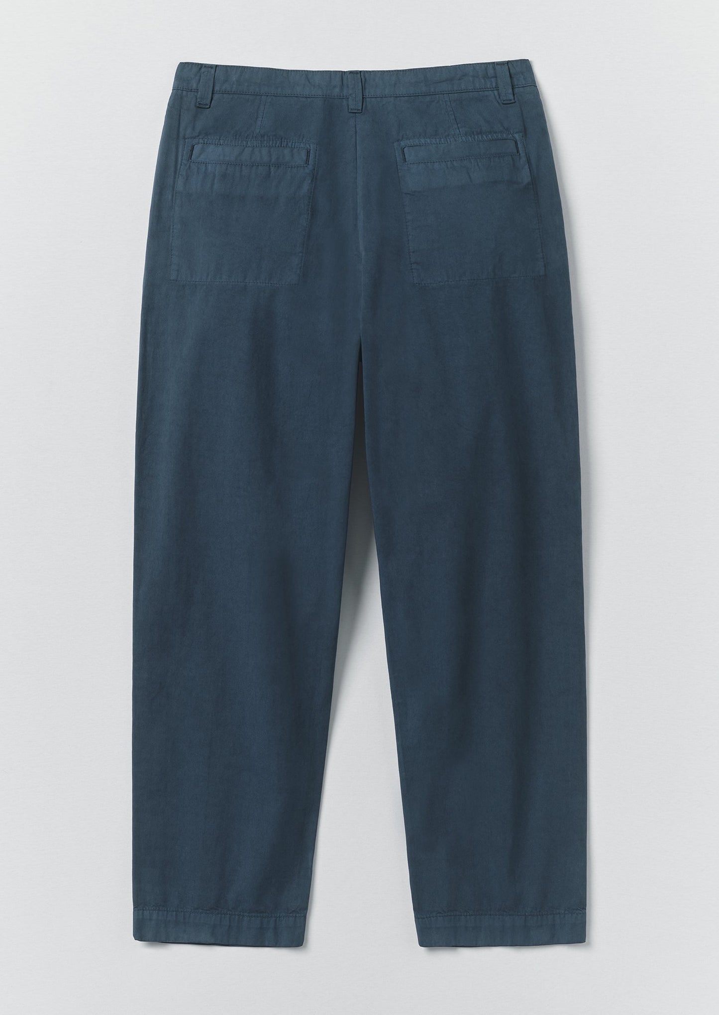 Otto Pleated Cotton Twill Trousers | Smoke Blue